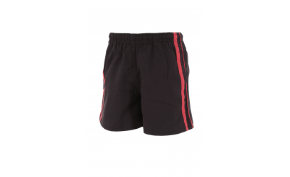 Short FLOTTANT Noir-Rouge Devant