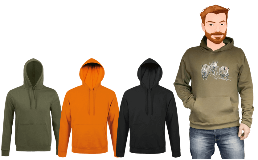 Sweat à capuche HOODIE par BARTAVEL avec motif