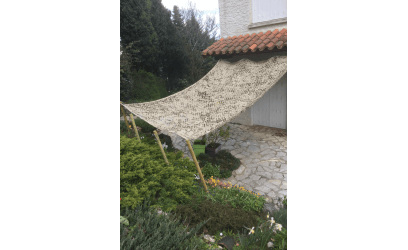 filet ombrage prêt à poser mousquetons feuillage · filet camouflage fixation rapide terrasse Bartavel