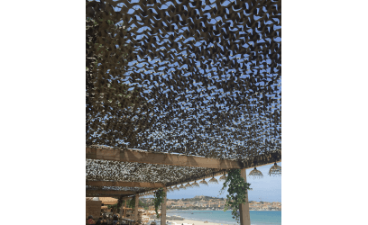 filet ombrage prêt à poser mousquetons feuillage · filet camouflage fixation rapide terrasse Bartavel